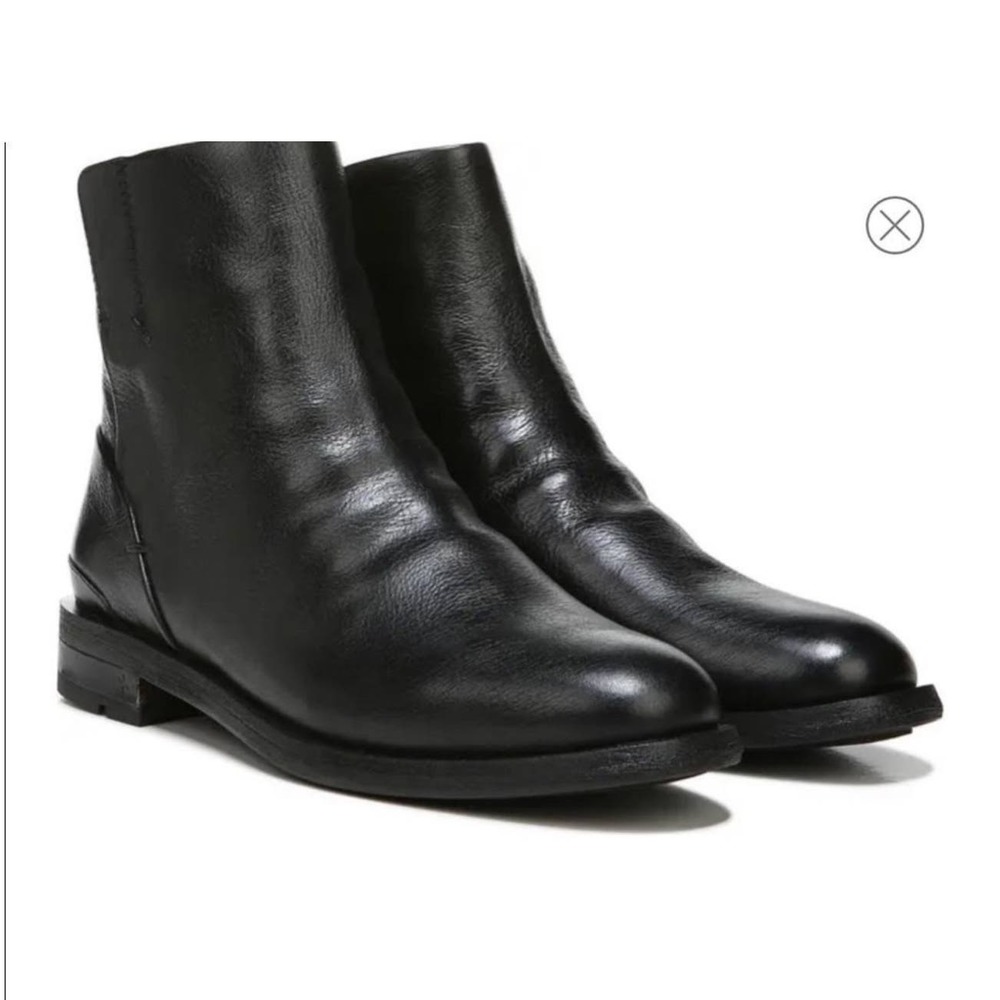 FRANCO SARTO Womens Mist Hard Finished Leather Zip-Up Ankle Boots Size 9